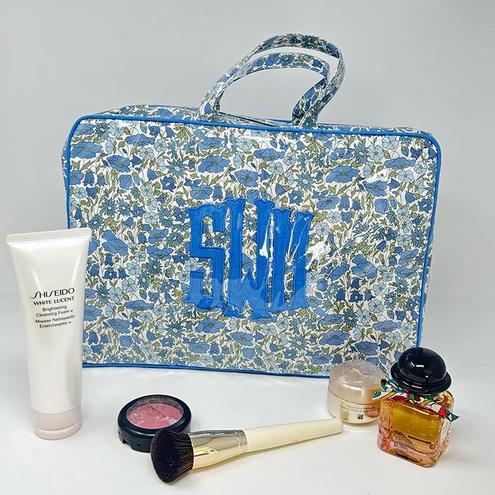 Walker Valentine Monogrammed Top Handled Large Cosmetic Case 13 x 9  Luggage & Bags > Toiletry Bags